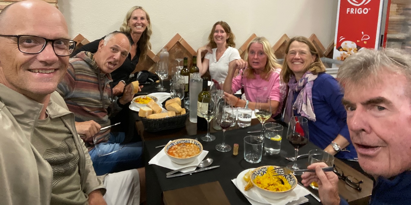 Dinner on the Camino de Santiago