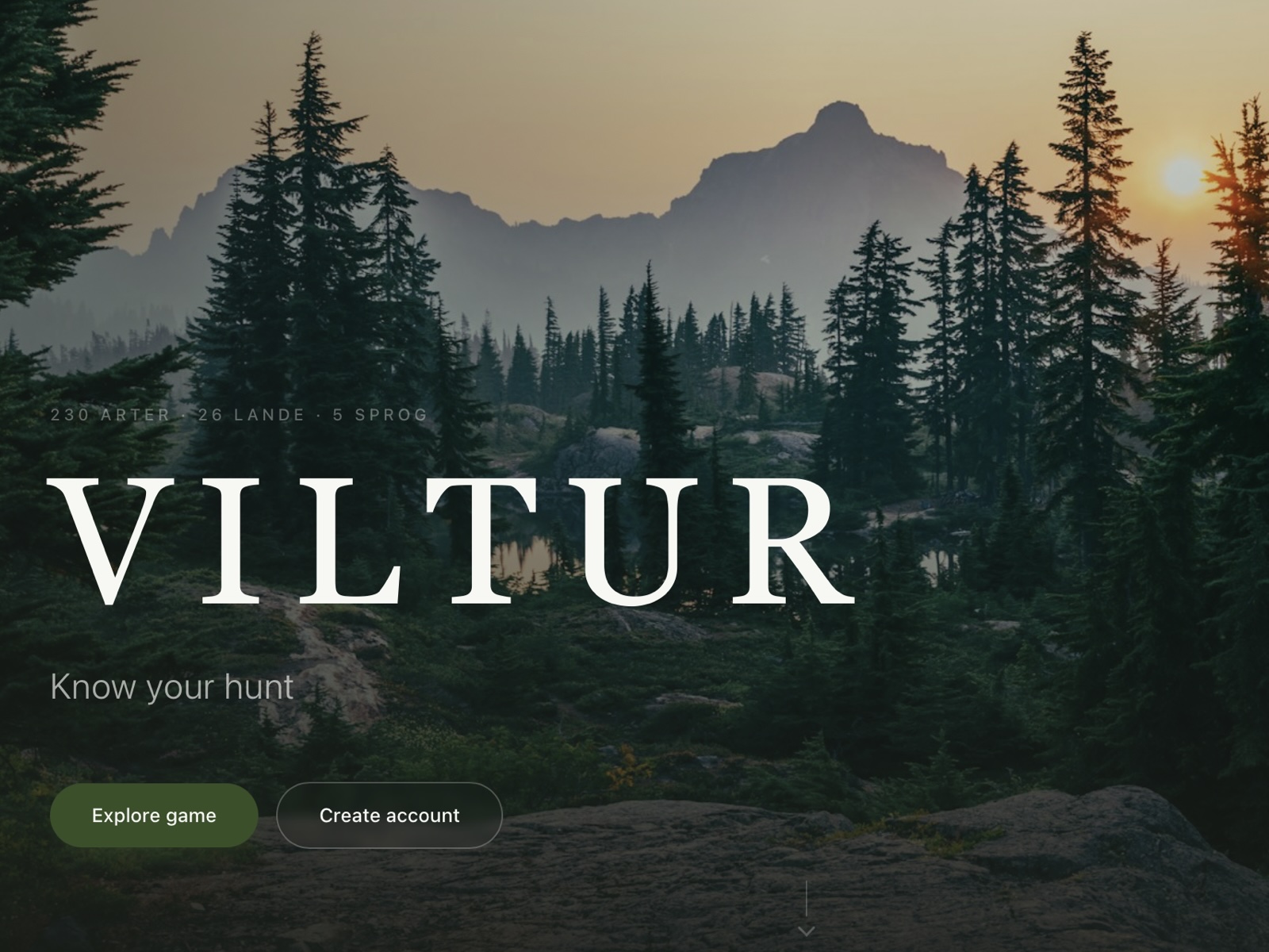 Viltur, hunting and wildlife database